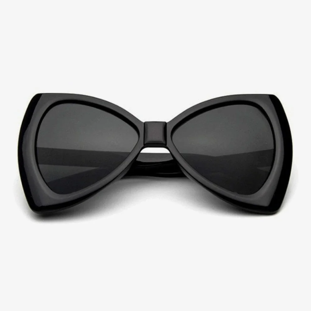 Cat Eye Sunglasses Women Oversized Fashion Designer Style Black Frame Trendy New